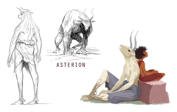 Production sketches: Asterion.